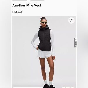 Lululemon Another Mile Vest. Size 4. NWT